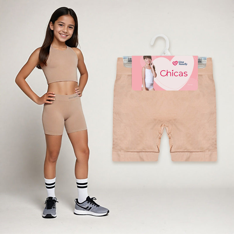 3 Pack Short Licra Niña Gina Vanelly Microfibra Premium