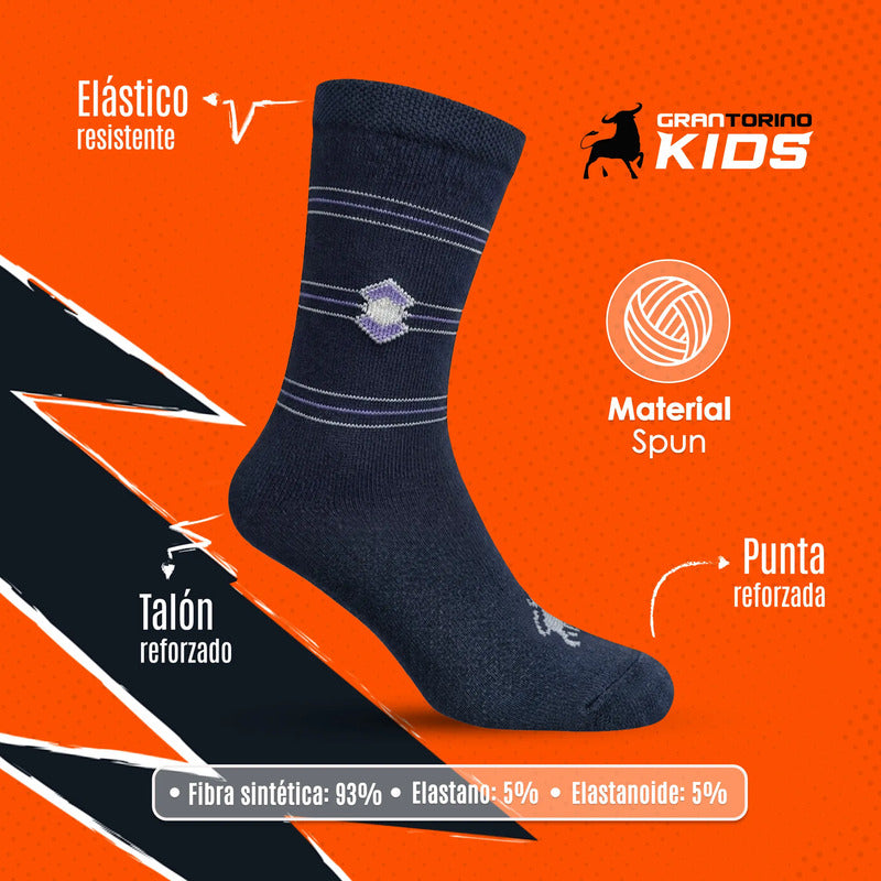 12 Pack Calcetines Niño Gran Torino Vestir Super Durables