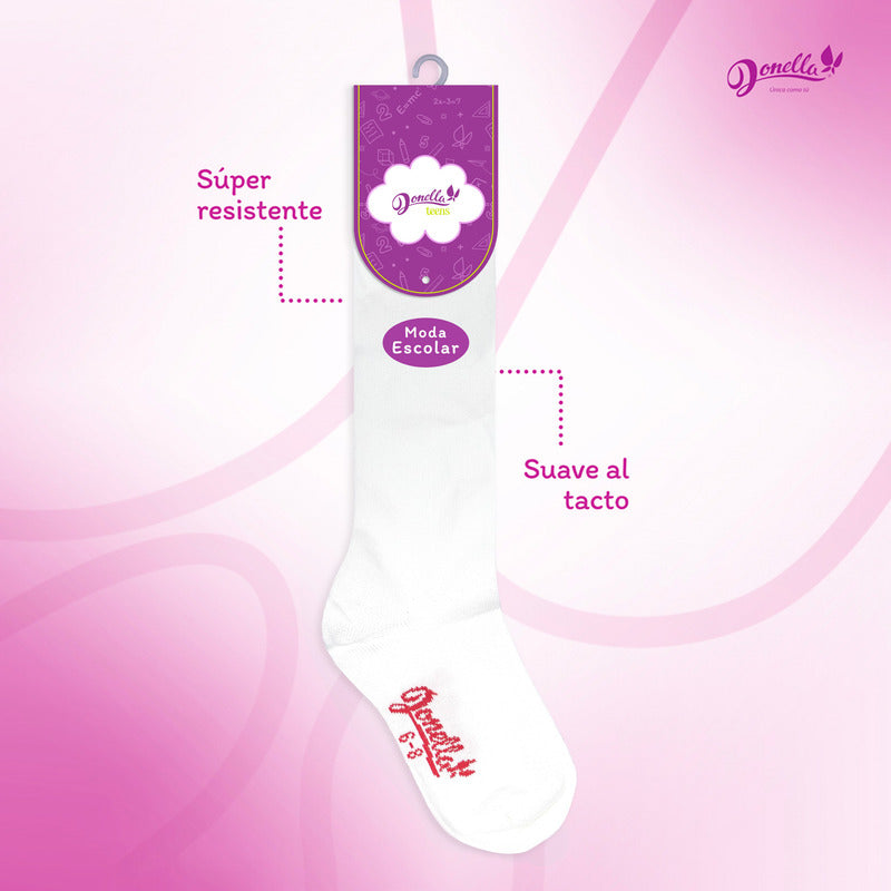 12 Pack Calceta Escolar Microfibra Super Resistente