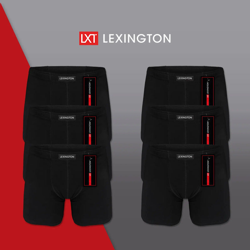 6 Pack Bóxer Hombre Lexington Algodón Premium Ajuste Perfect