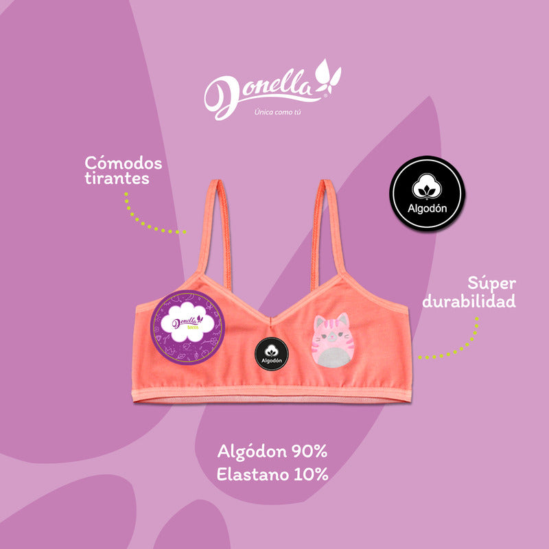 6 Pack Top Niña Donella Algodón Coquetos Comodos Durables