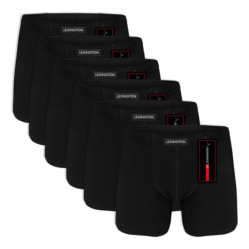 6 Pack Bóxer Hombre Lexington Algodón Premium Ajuste Perfect
