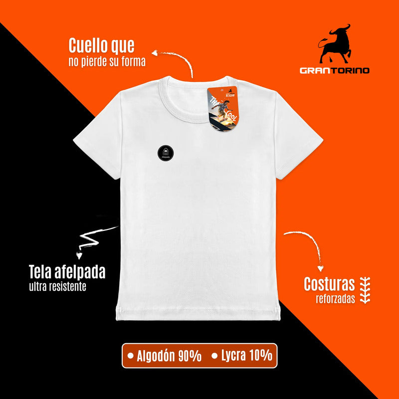 6 Pack Playera Niño Gran Torino Juvenil Algodón Afelpado M/c