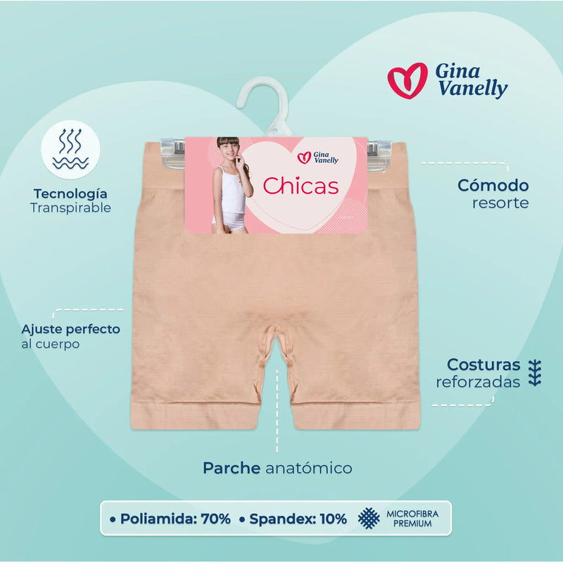 Short Licra Niña Gina Vanelly Microfibra Premium