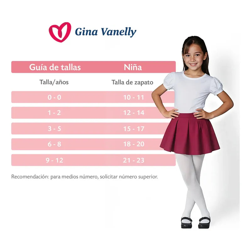 Malla Gina Vanelly Niña Térmica Acrilán Gruesa Calientita