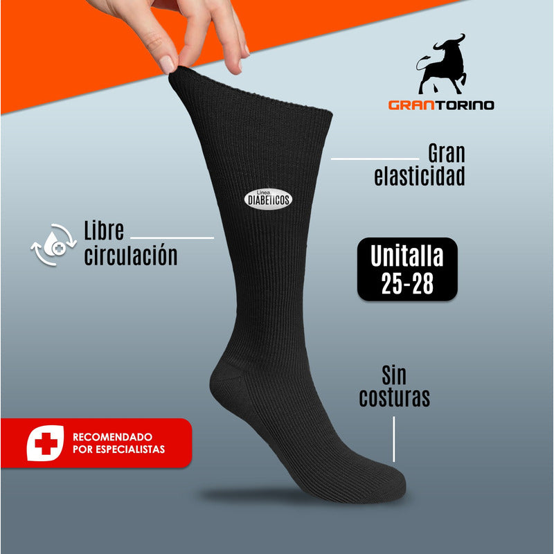 12 Pares Calcetines Para Diabéticos Gran Torino Súper Cómodo