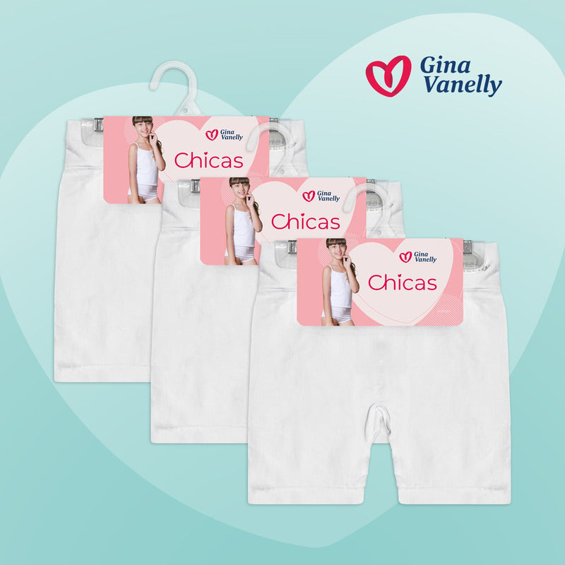 3 Pack Short Licra Niña Gina Vanelly Microfibra Premium