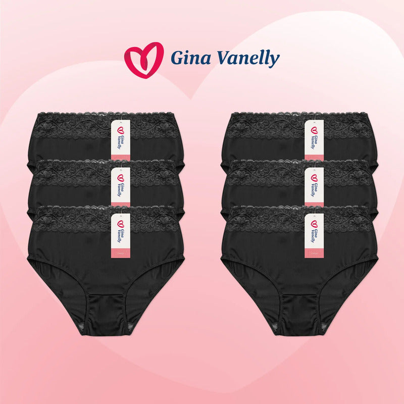 6 Pack Pantaleta Gina Vanelly Montreal Control Abdomen Licra