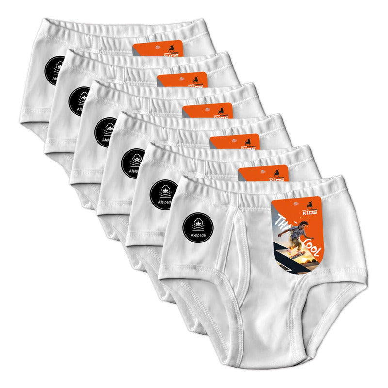 6 Pack Trusa Calzón Niño Algodón Suavecitos Super Durables