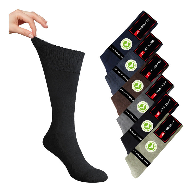 12 Pack Calcetines Para Diabéticos Lexington Algodón Premium