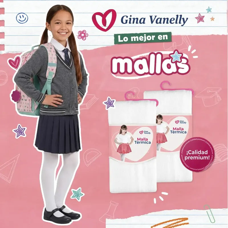 Malla Gina Vanelly Niña Térmica Acrilán Gruesa Calientita