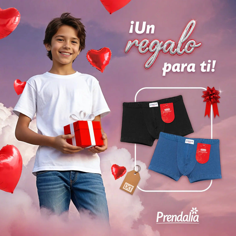 6 Pack Bóxer Niño Lexington Algodón Premium Ajuste Perfecto