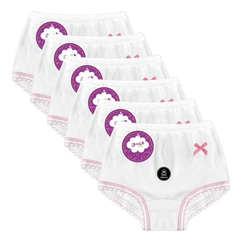 12 Pack Pantaleta Donella Niña Algodón Afelpado Durables