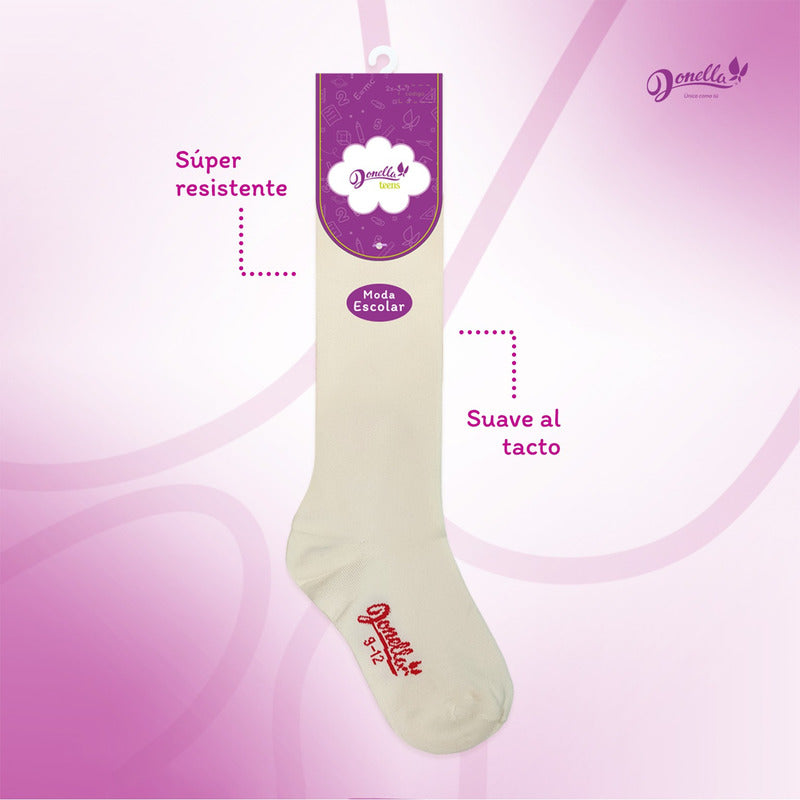 6 Pack Calceta Escolar Microfibra Super Resistente