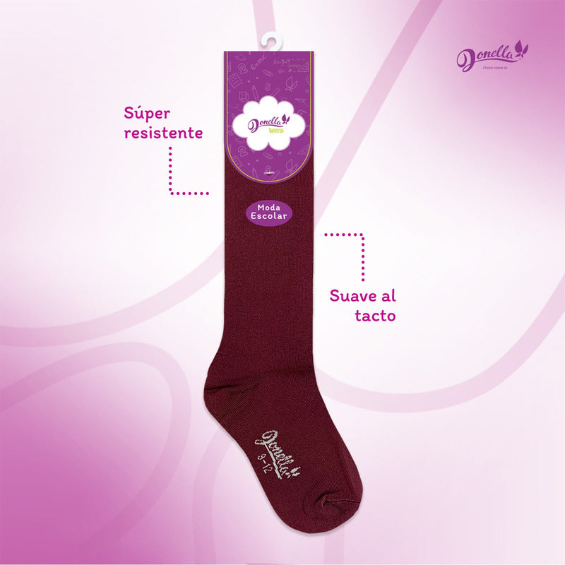 12 Pack Calceta Escolar Microfibra Super Resistente