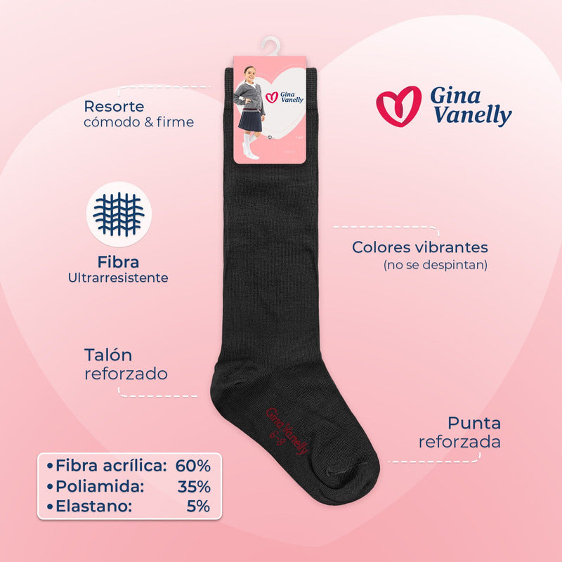 6 Pack Calceta Escolar Premium Máxima Duración