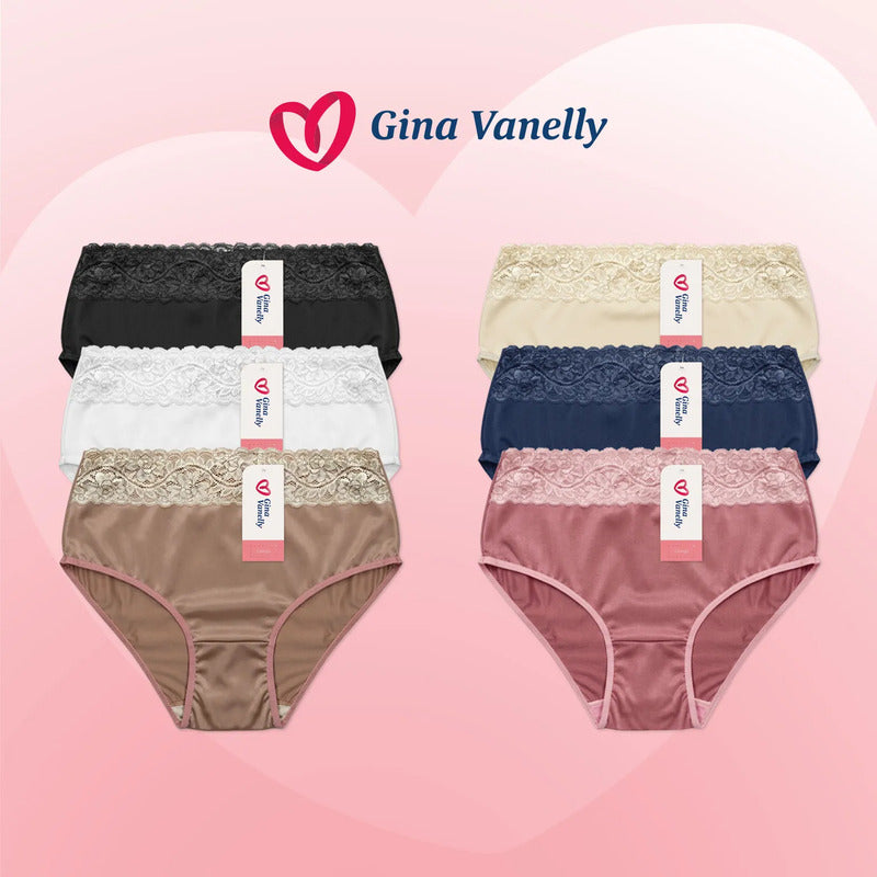 6 Pack Pantaleta Gina Vanelly Montreal Control Abdomen Licra