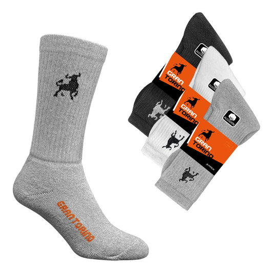 12 Pares Calceta Deportiva Hombre Algodón Gran Torino