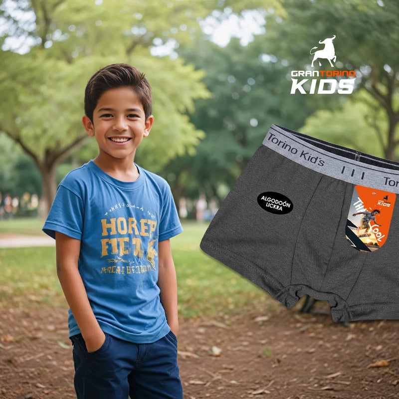 12 Pack Bóxer Niño Gran Torino Algodón Super Durables