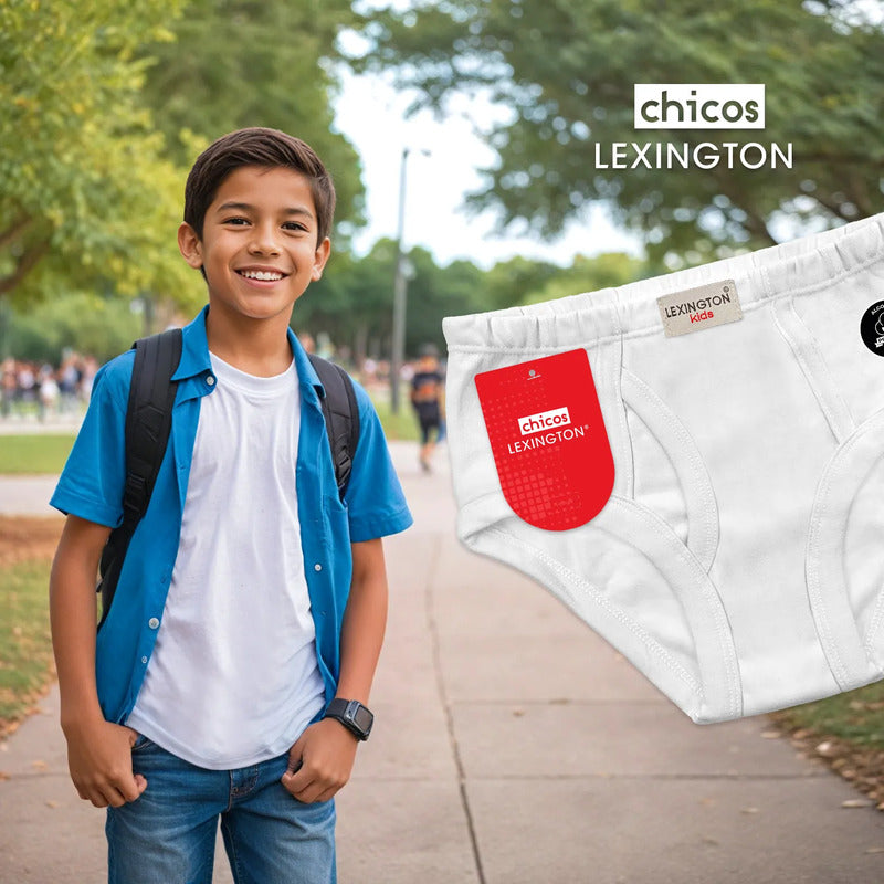 12 Pack Trusa Calzón Lexington Niño Algodón Premium
