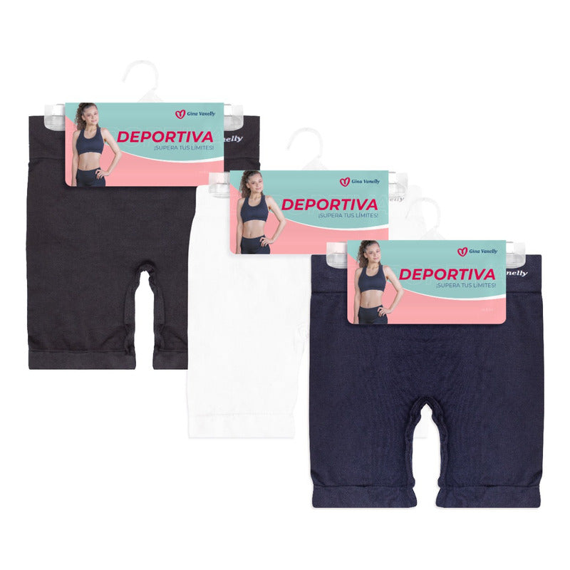 3 Pack Short Licra Deportiva Microfibra Premium Sin Costuras