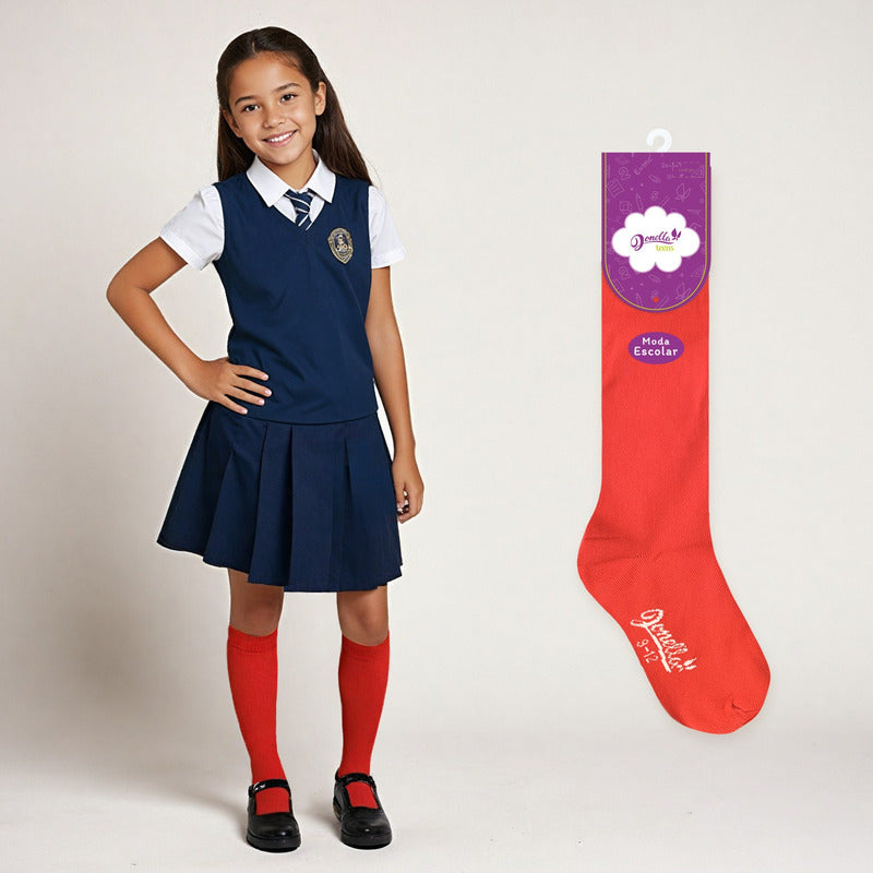 6 Pack Calceta Escolar Microfibra Super Resistente