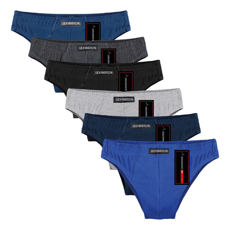 6 Pack Trusa Bikini Hombre Algodón Premium Ajuste Perfecto