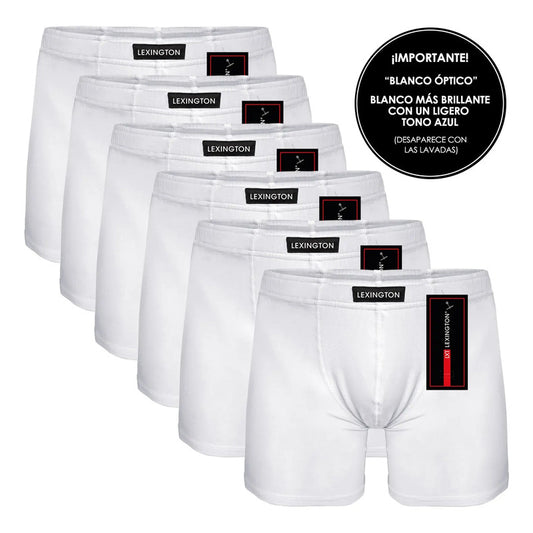 6 Pack Bóxer Hombre Lexington Algodón Premium Ajuste Perfect