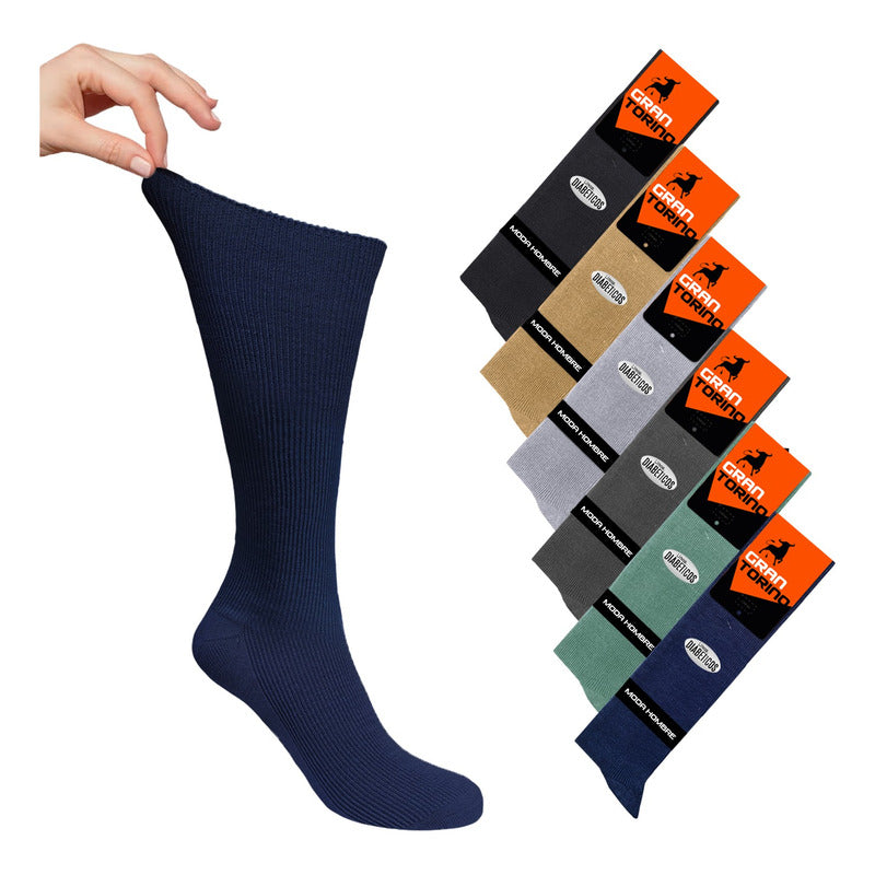 6 Pares Calcetín Hombre Especial Diabéticos Súper Cómodos