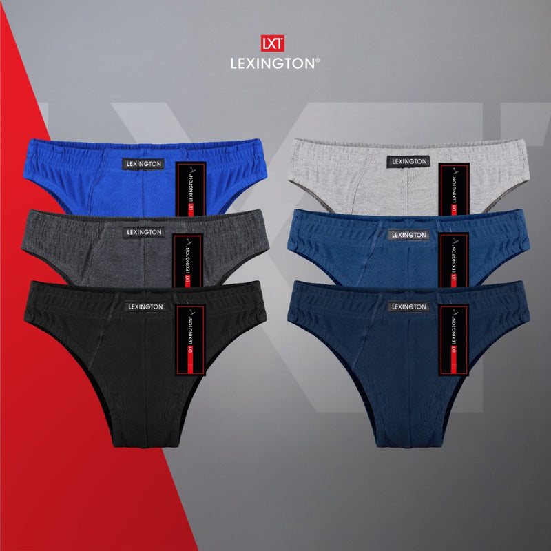 6 Pack Trusa Bikini Hombre Algodón Premium Ajuste Perfecto