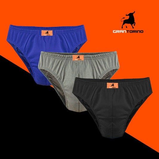 3 Pack Trusa Bikini Hombre Gran Torino Algodón - Licra