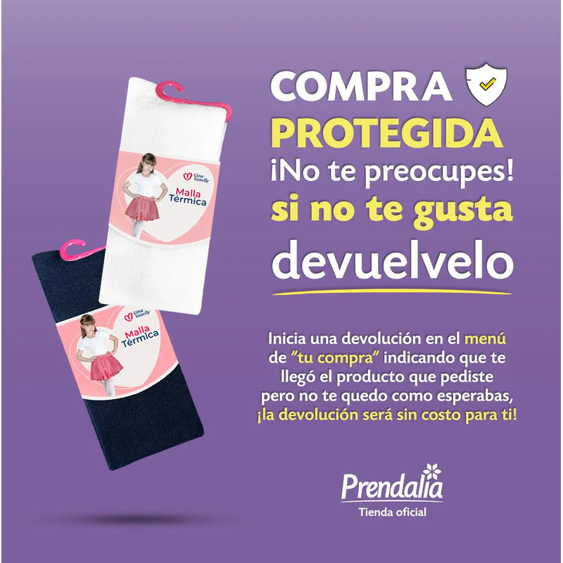 Malla Gina Vanelly Niña Térmica Acrilán Gruesa Calientita