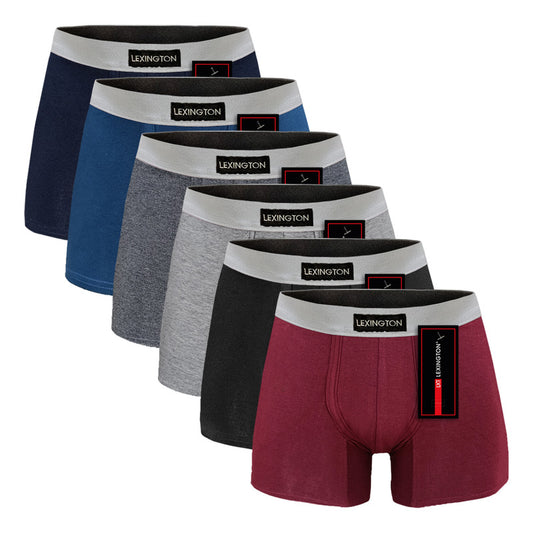6 Pack Bóxer Lexington Algodón Premium Resorte Afelpado
