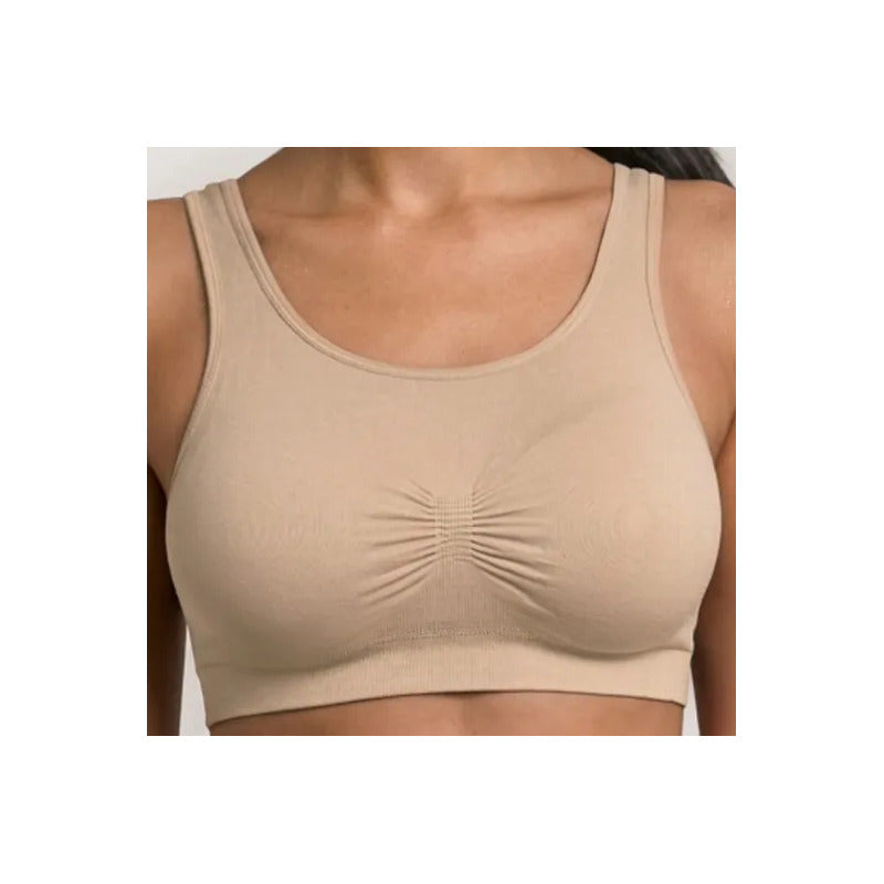 Top Bra Deportivo Microfibra Premium Sin Costuras
