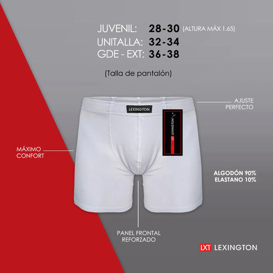12 Pack Bóxer Hombre Algodón Premium Ajuste Perfecto