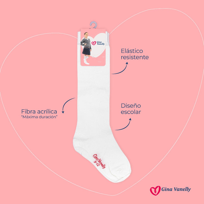 6 Pack Calceta Escolar Premium Máxima Duración