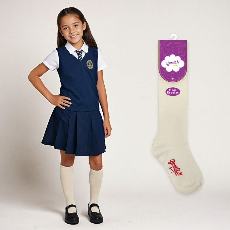 6 Pack Calceta Escolar Microfibra Super Resistente