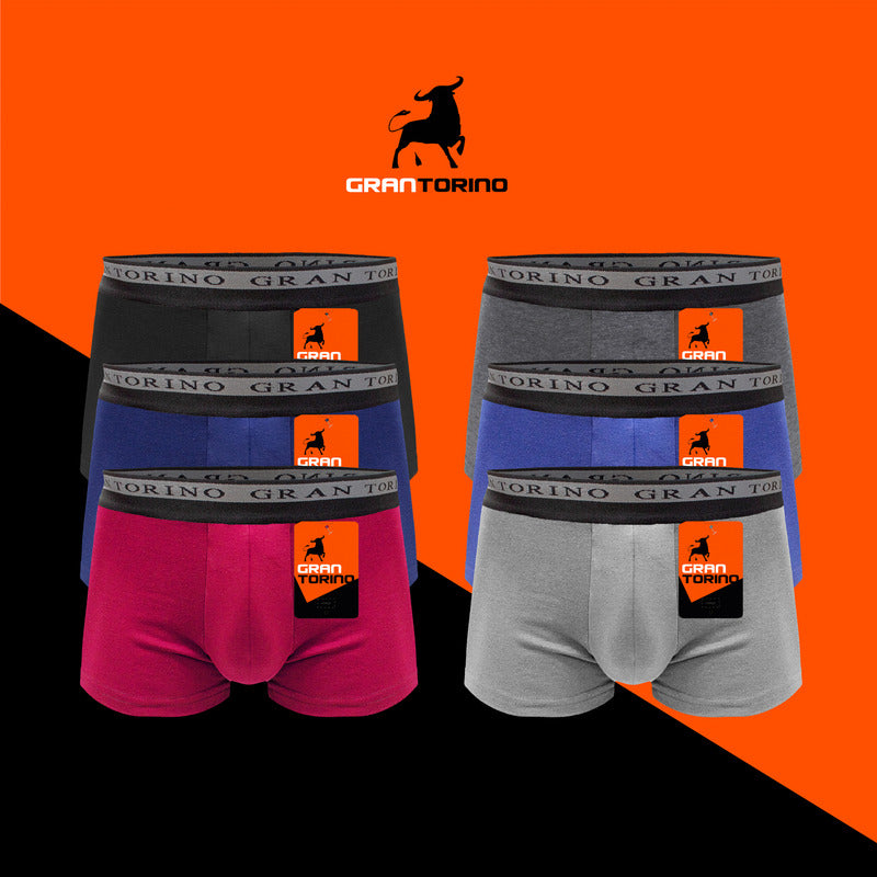 6 Pack Bóxer Hombre Algodón - Licra Cómodo Seguro