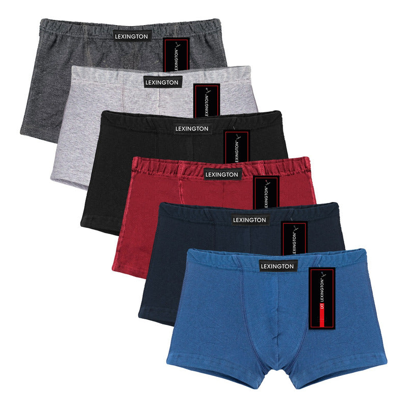6 Pack Bóxer Niño Lexington Juvenil Algodón Premium