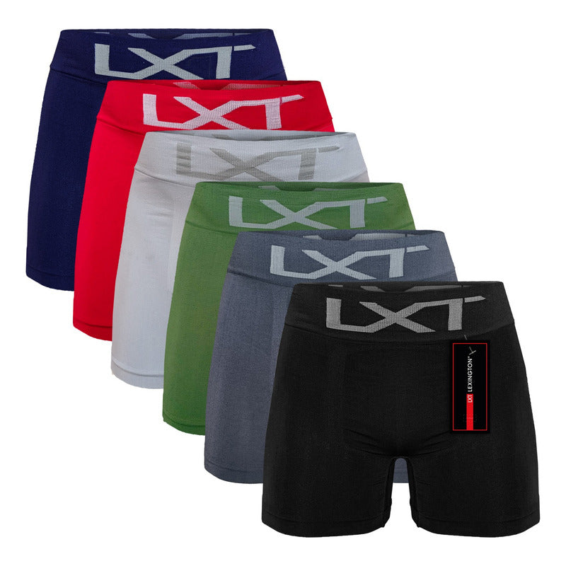 6 Pack Bóxer Hombre Microfibra Premium Comodidad Sin Costura