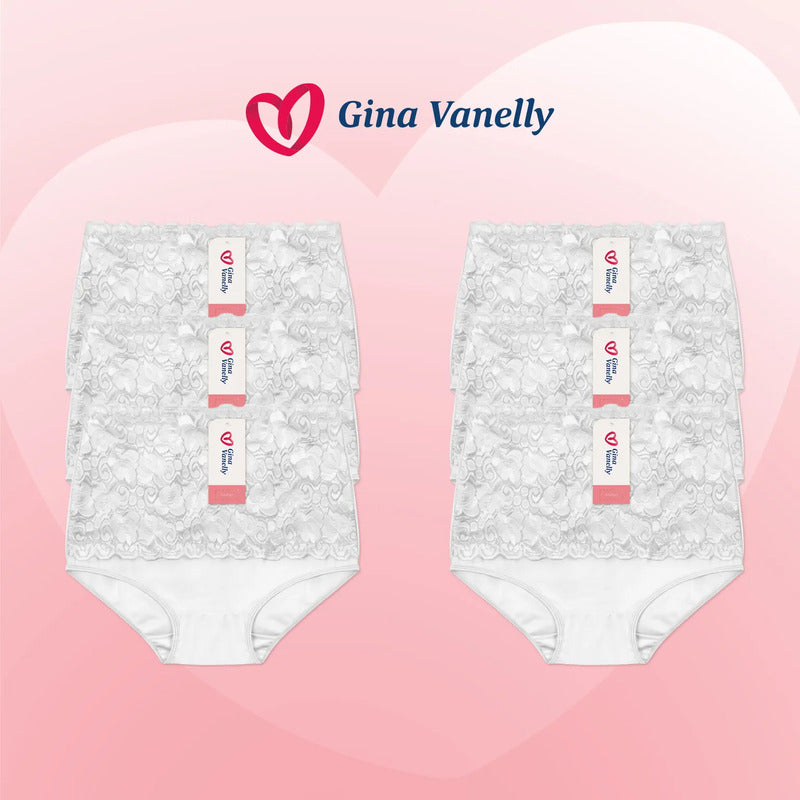 6 Pack Pantaleta Gina Vanelly Venecia Control Abdomen Licra