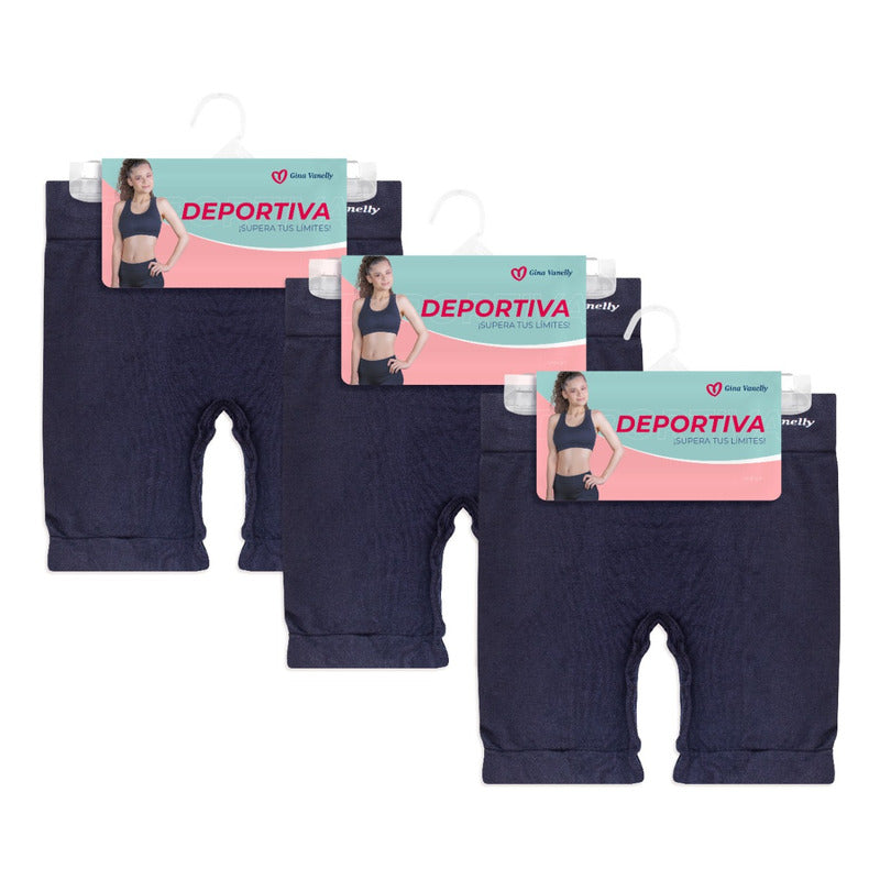 3 Pack Short Licra Deportiva Microfibra Premium Sin Costuras