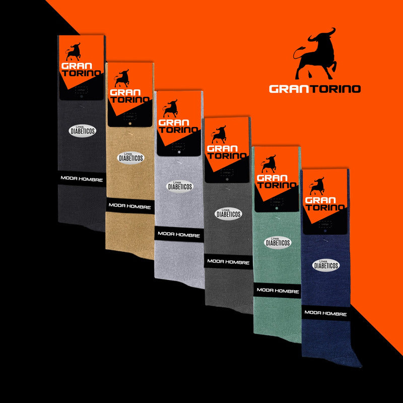 6 Pares Calcetín Hombre Especial Diabéticos Súper Cómodos