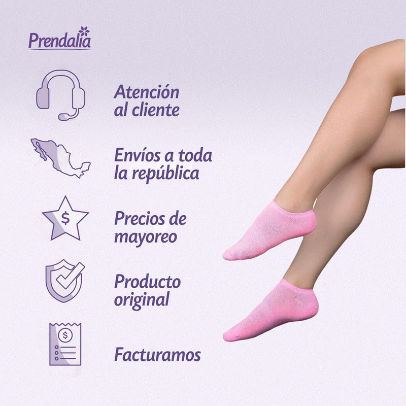 120 Pares Tines Mujer Donella Invisibles Super Mayoreo