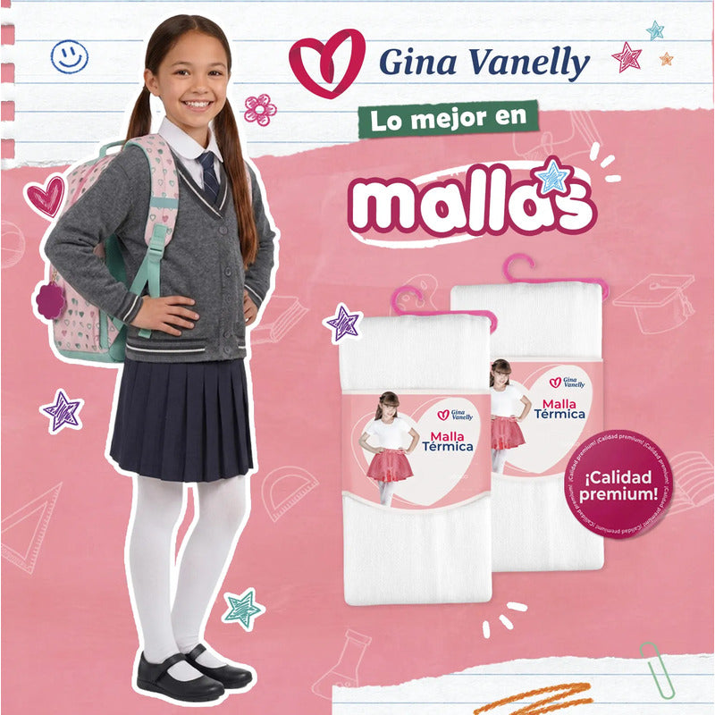 Malla Gina Vanelly Niña Térmica Acrilán Gruesa Calientita
