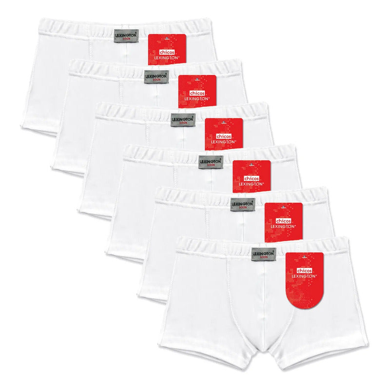 6 Pack Bóxer Niño Lexington Algodón Premium Ajuste Perfecto
