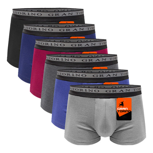 6 Pack Bóxer Hombre Algodón - Licra Cómodo Seguro