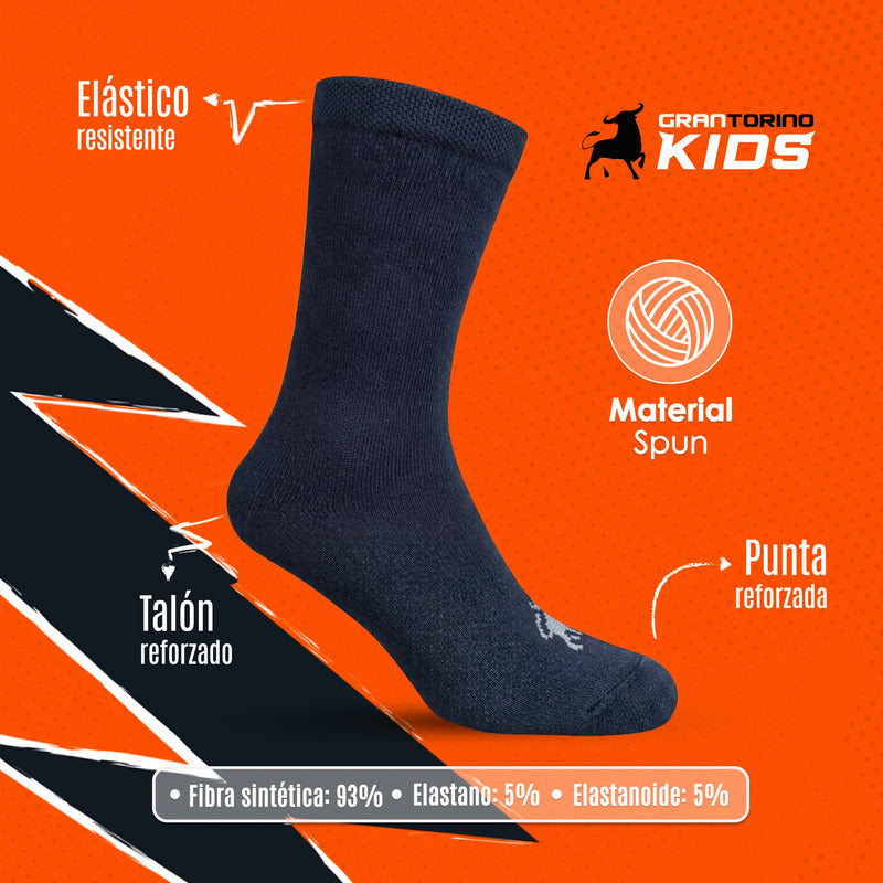 12 Pack Calcetines Niño Gran Torino Vestir Super Durables