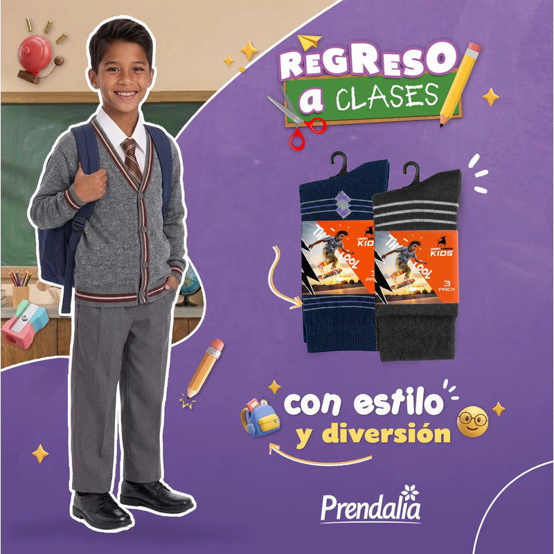 12 Pack Calcetines Niño Gran Torino Vestir Super Durables