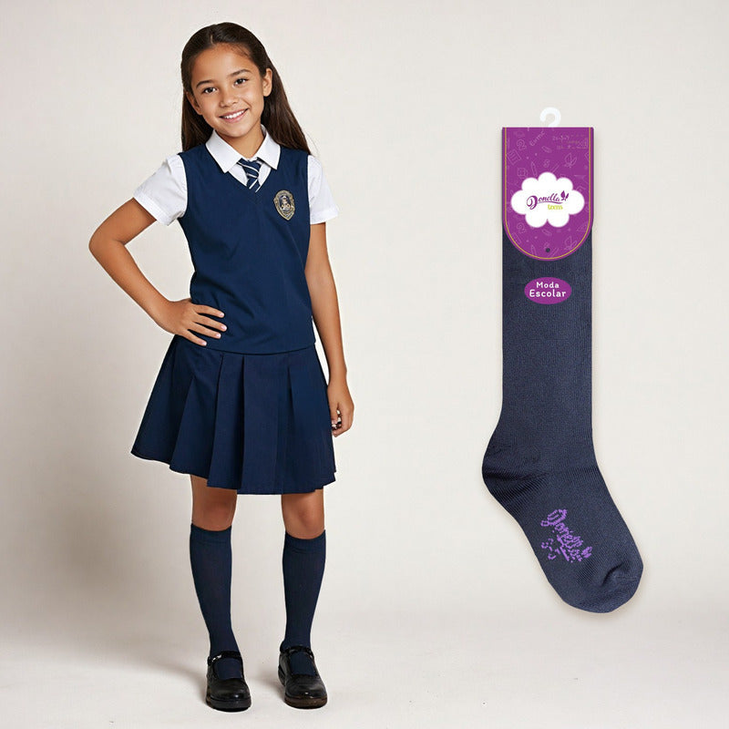 12 Pack Calceta Escolar Microfibra Super Resistente
